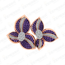 Trending Now 14K Gold Diamond Floral Shape Ring For Her Sarafa Bazar India