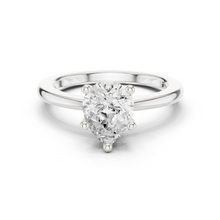 Pear Cut lab Grown Diamond Women's Ring 9KT Gold Sarafa Bazar India