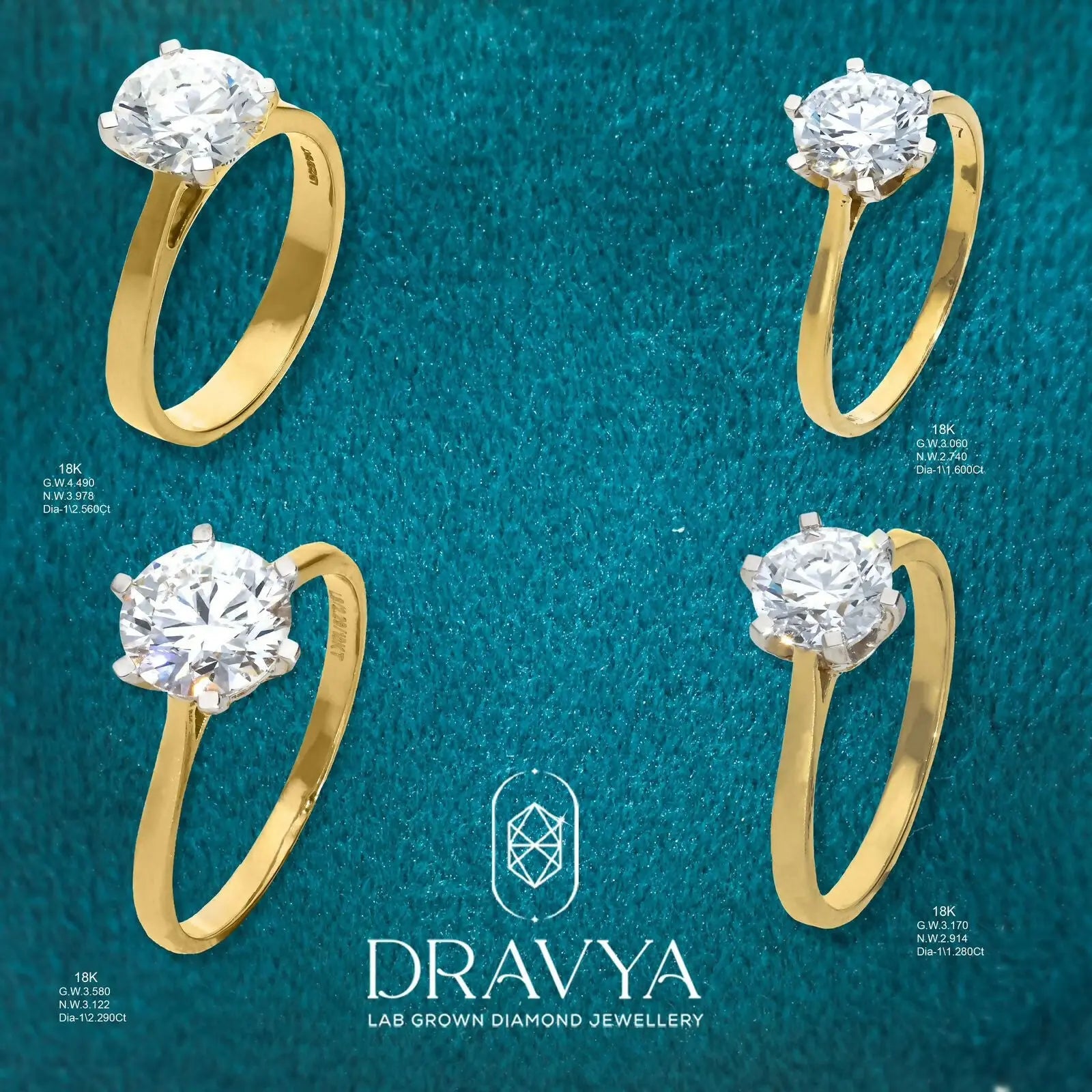 Lab Grown Diamond Ladies Rings Sarafa Bazar India