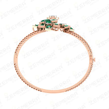 Lavish 14K Rose Gold Diamond Floral Bracelets Sarafa Bazar India