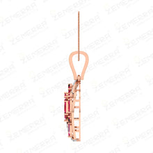 Lavish 14K Rose Gold Diamond Heart Shape Pendant set Sarafa Bazar India