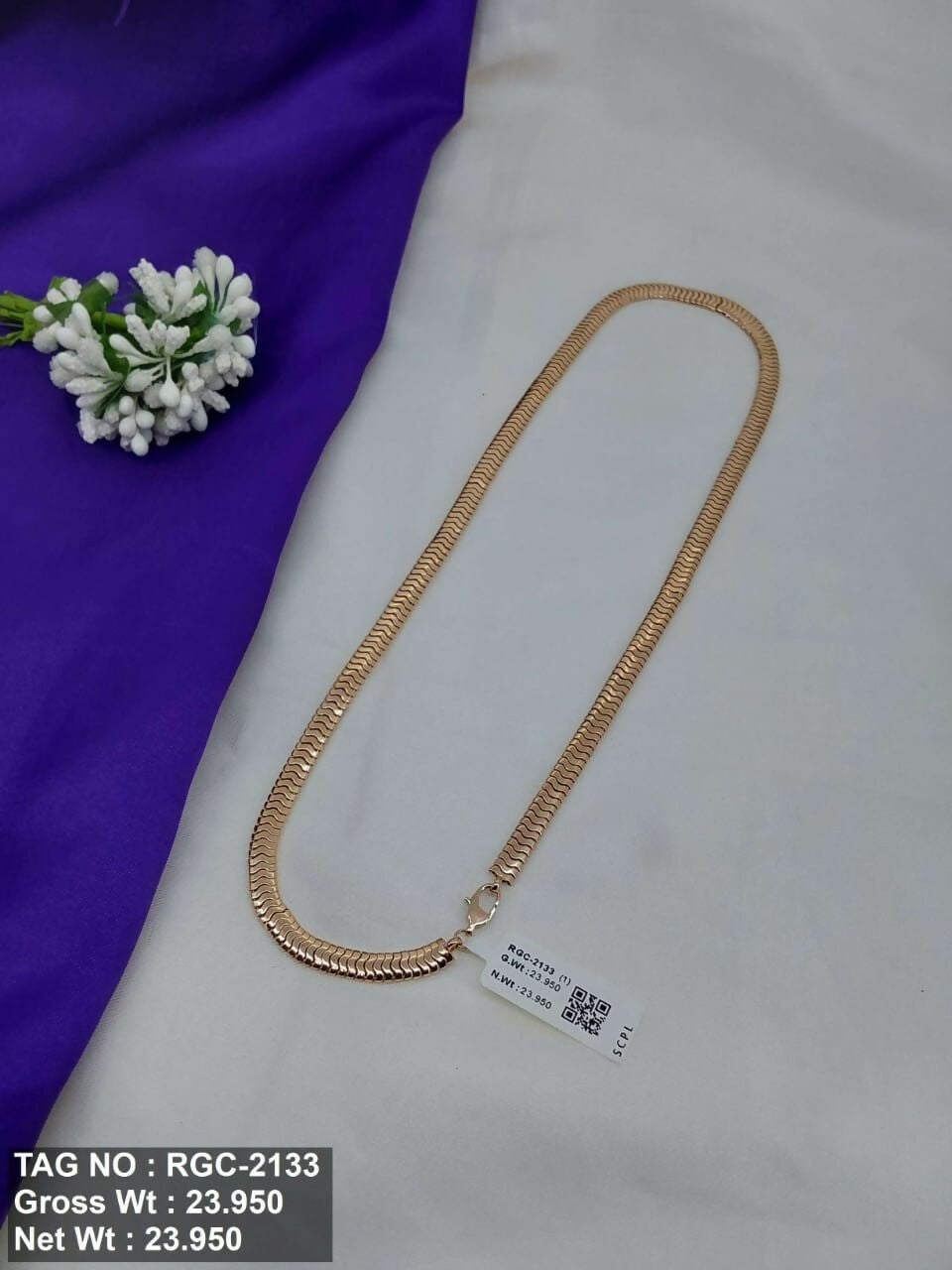 Rose Gold Italian Gents Chain Sarafa Bazar India