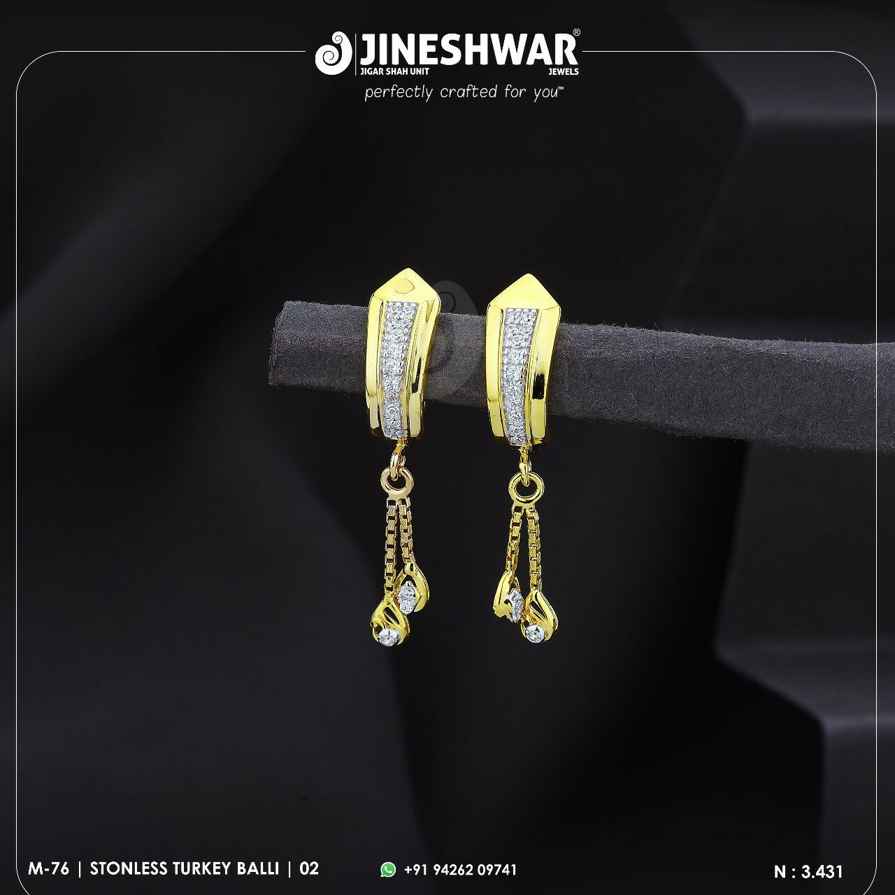 18kt Stonless Turkey Bali Sarafa Bazar India