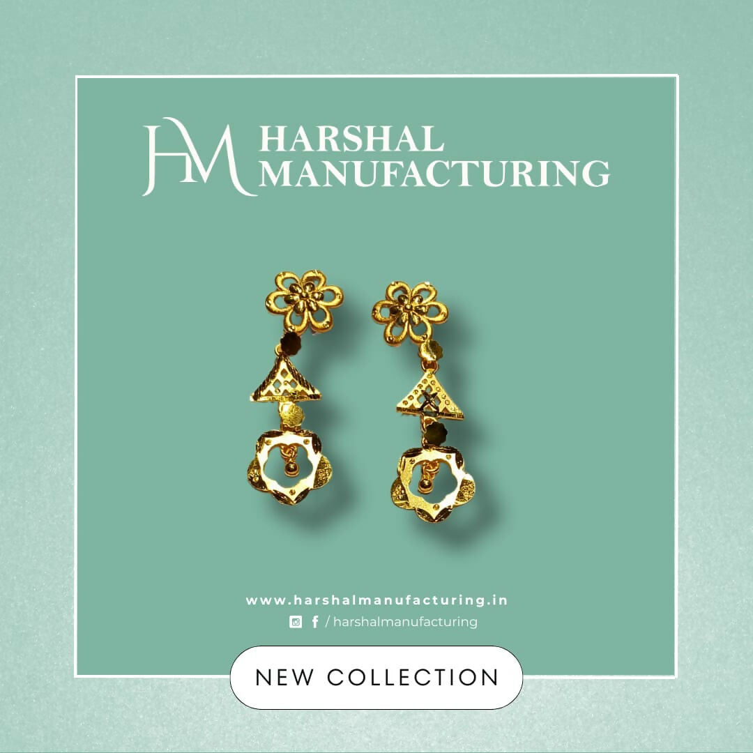 Gold Earrings Sarafa Bazar India