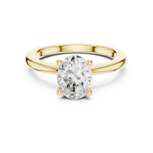 Oval Cut Lab Grown Diamond Women's Ring 9Kt Gold Sarafa Bazar India