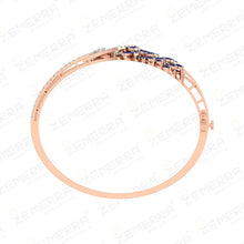 Luxurious 14K Gold Diamond Bracelet With Blue Sapphire Stone Sarafa Bazar India