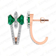 Luxury 14K Rose Gold Diamond Bali For Women Sarafa Bazar India