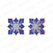 Luxury 14K Rose Gold Diamond Floral Pendant Set For Women Sarafa Bazar India