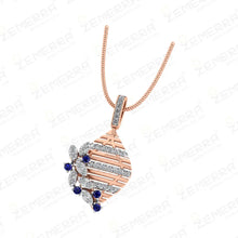 Luxury 14K Rose Gold Diamond Pendant Set-New Design Sarafa Bazar India
