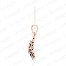Luxury 14K Rose Gold Diamond Pendant Set-New Design Sarafa Bazar India