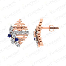 Luxury 14K Rose Gold Diamond Pendant Set-New Design Sarafa Bazar India