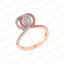 Luxury 14K Rose Gold Diamond Rings India Sarafa Bazar India