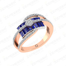 Luxury 14K Rose Gold Diamond Rings for Women Sarafa Bazar India