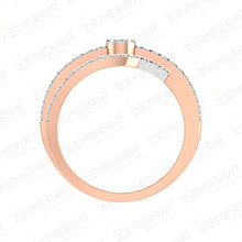 Luxury 14K Rose Gold Diamond Rings for Women Sarafa Bazar India