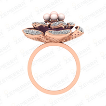 Most Loved 14K Gold Diamond Amethyst Floral Ring New Collection Sarafa Bazar India