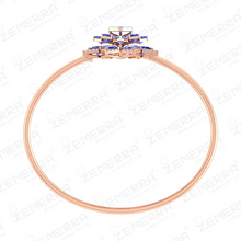 14K Gold Diamond Bracelet Star-shaped Floral Design Sarafa Bazar India