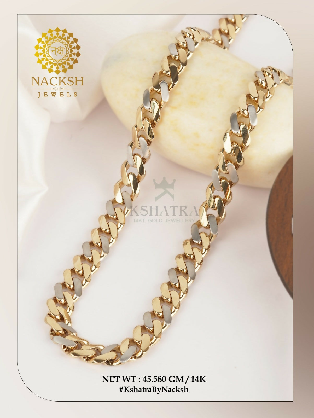 14kt Rose Gold Italian Gents Chain Sarafa Bazar India