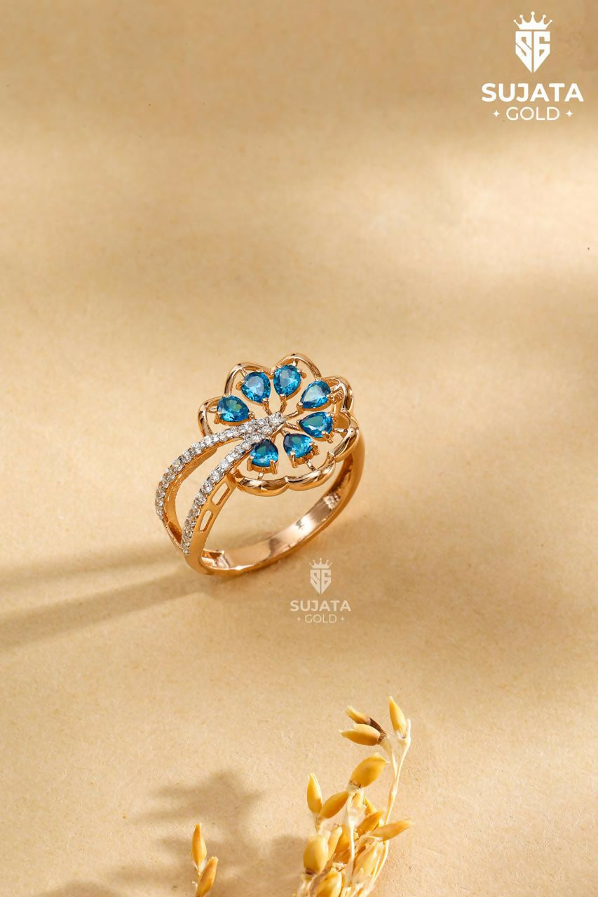 Exclusive Rose Gold Ladies Ring Sarafa Bazar India