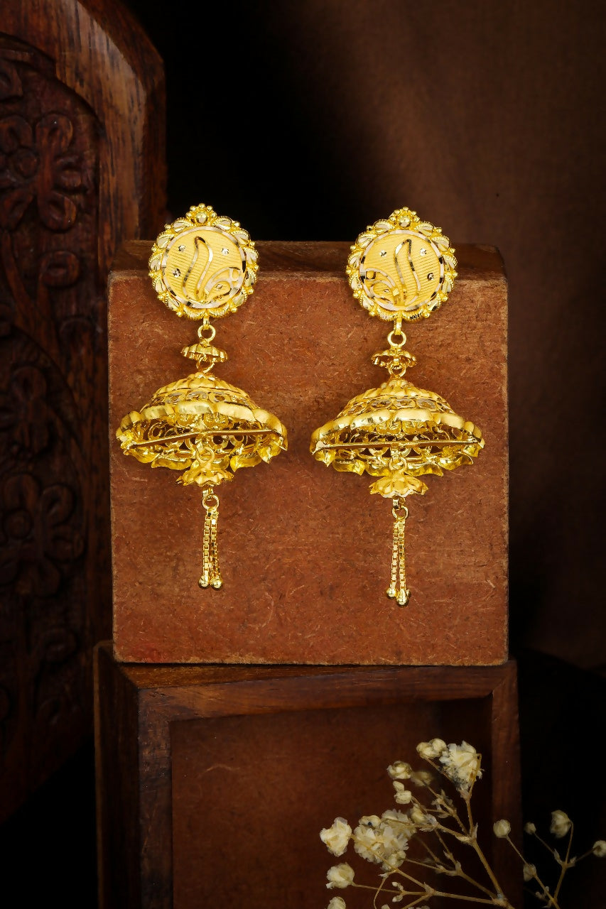 Gold Earrings Sarafa Bazar India