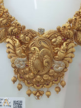 Antique Temple CZ Necklace & Long Set Sarafa Bazar India