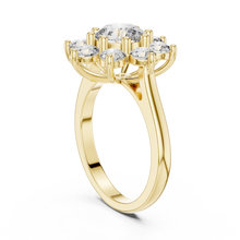 Round Cut Lab Grown Diamond Women's Ring 9Kt Rose Gold LR-76 Sarafa Bazar India