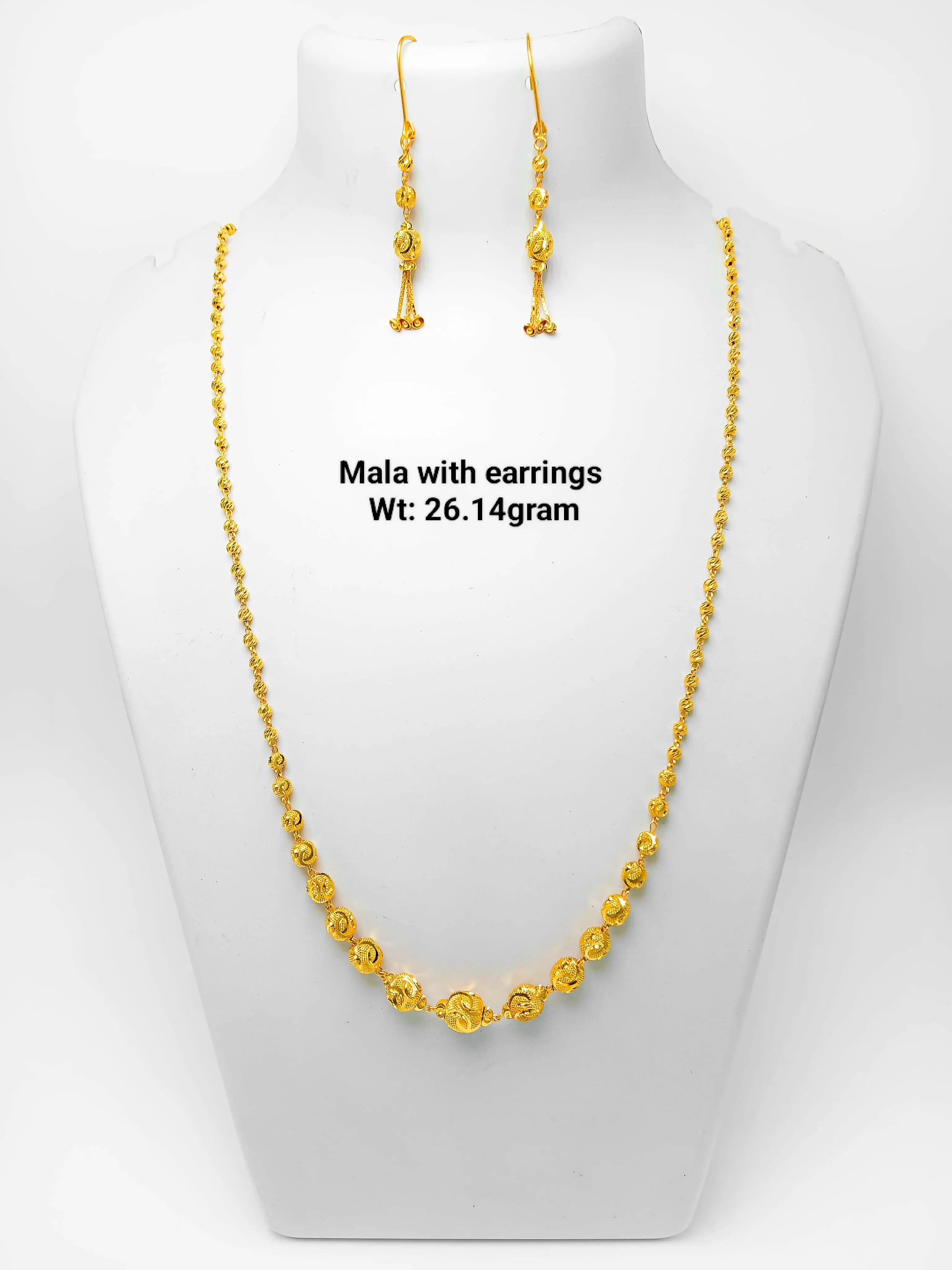 Unbroken Chain Set List 1grm Gold Polish Avalakki Chain Set For Women