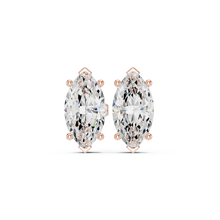 Marquise Cut lab Grown Diamond 9KT Rose Gold Women's Ring Sarafa Bazar India