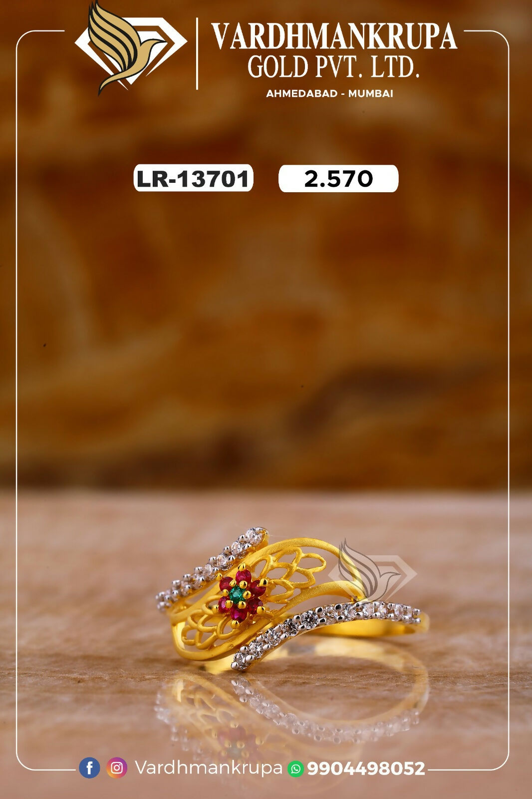 CZ Ladies Ring Sarafa Bazar India