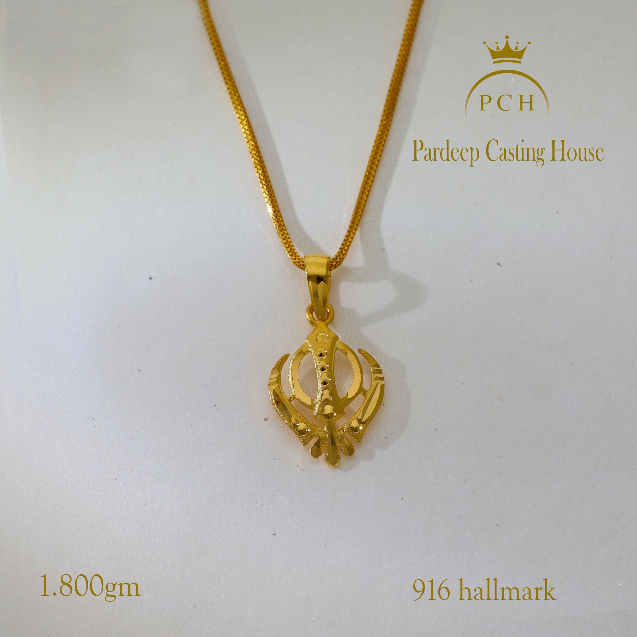 Jewelopia Sikh Khanda Pendant Sarafa Bazar India