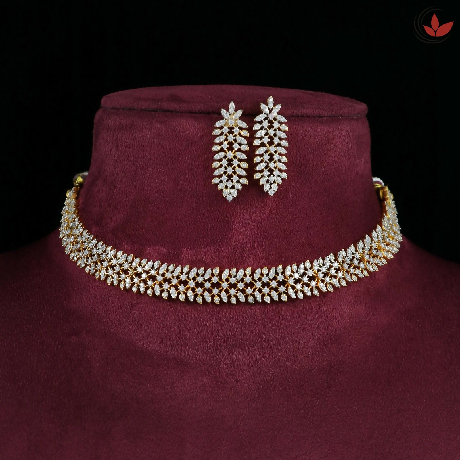 14kt Diamond Polki Necklace Sarafa Bazar India