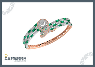 14K Gold & Nutural Diamond Bracelets for Her Sarafa Bazar India