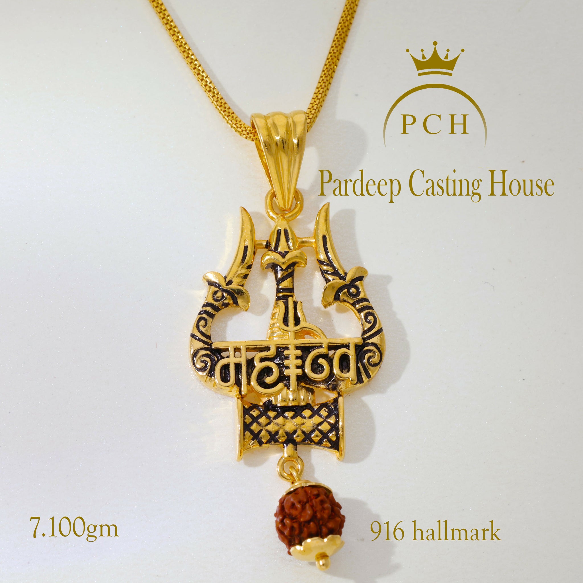 Unique Mahadev Pendant With Rudraksha Sarafa Bazar India