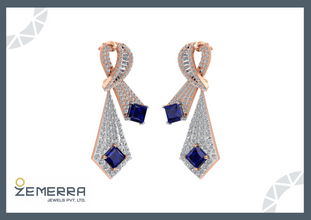 Best-selling 14K Rose Gold Diamond Dangle Earring