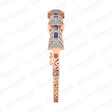 Modern 14K Rose Gold Diamond Bangle Bracelets Sarafa Bazar India