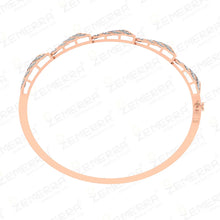 Modern 14K Rose Gold Diamond Bangle Bracelets Sarafa Bazar India