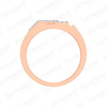 Modern 14K Rose Gold Diamond Men's Ring With Two Tone Sarafa Bazar India
