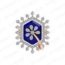 Modern 14KT Rose Gold Diamond Floral Ring Sarafa Bazar India