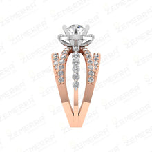 Most Loved 14K Gold Multi Row Pavé Diamond Ring Sarafa Bazar India