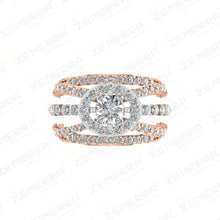 Most Loved 14K Gold Multi Row Pavé Diamond Ring Sarafa Bazar India