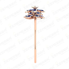 Most Loved 14K Rose Gold Diamond Blue Kite Stone Bracelet Sarafa Bazar India