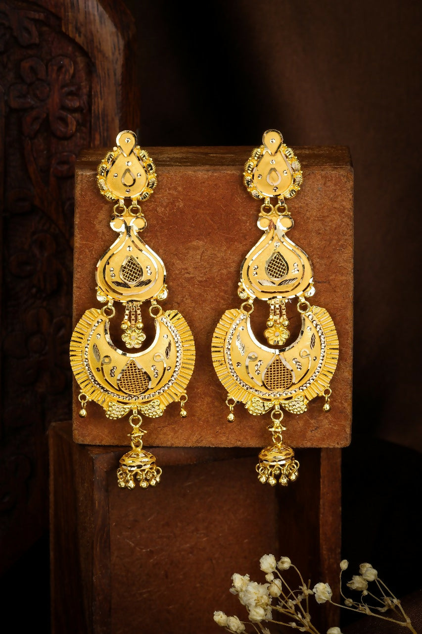 Gold Earrings Sarafa Bazar India