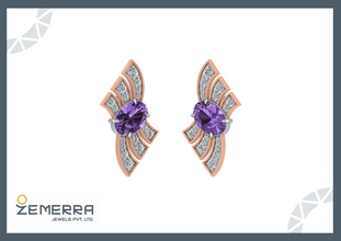 14K Gold Diamond Studs Earrings