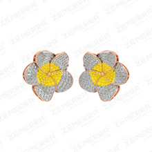 Timeless 14K Rose Gold Floral Design Diamond Necklace Sarafa Bazar India