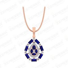 Dizzling Diamond Pendant in 14KT Gold with lab grown diamond Sarafa Bazar India