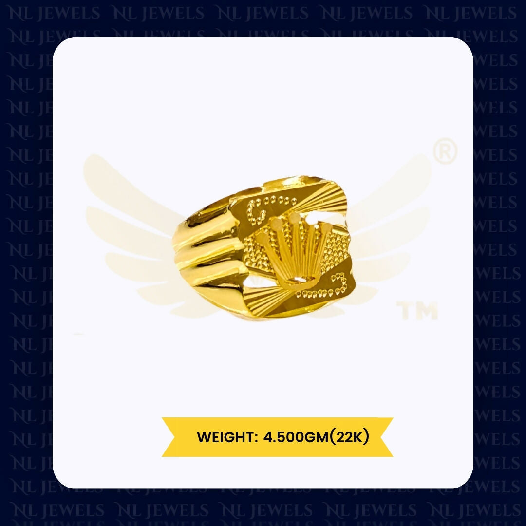 22kt Handmade Gents Ring Sarafa Bazar India