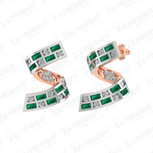 14K Real Gold Diamond Swirl Pendant Set - New Collection Sarafa Bazar India