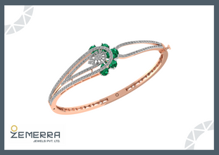 Real 14K Gold Diamond Bracelets for Women Fine Jewelry Sarafa Bazar India