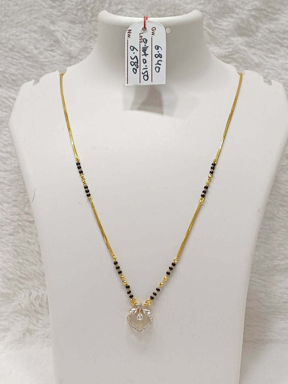 22kt CZ Fancy Mangalsutra Sarafa Bazar India