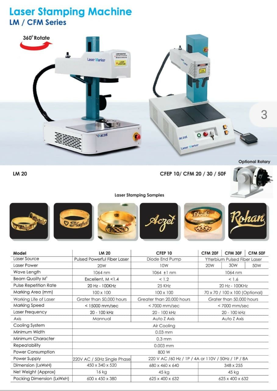 Laser Stamping Machine Sarafa Bazar India