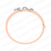 14K Rose Gold Diamond Ruby Bangle Bracelet Sarafa Bazar India